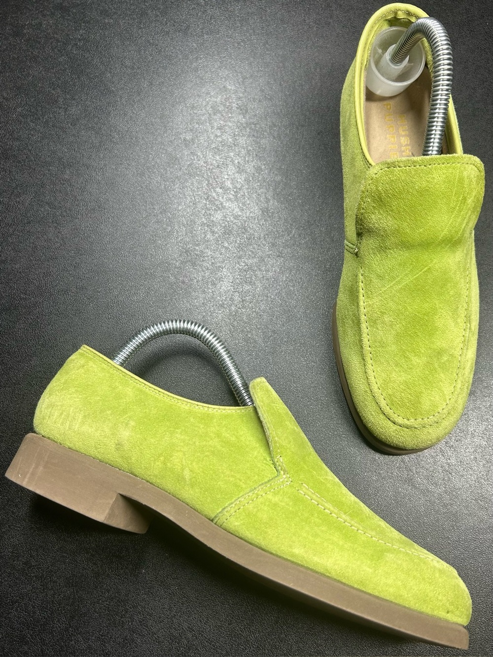 Hush Puppies Size 8 Slip On Lime Green Loafers